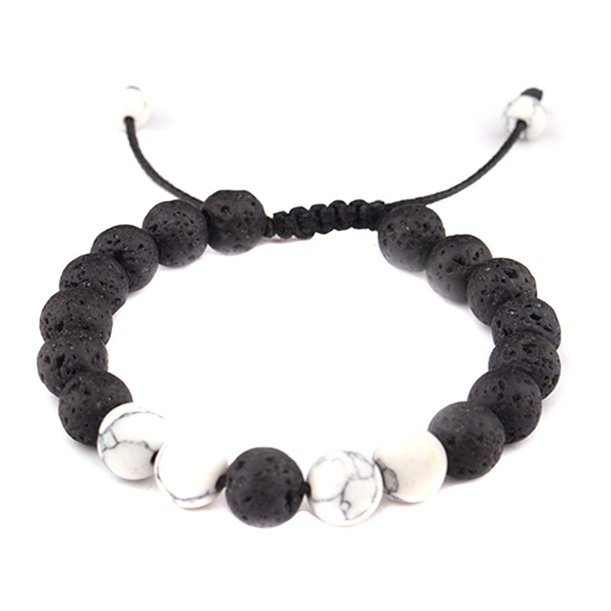 Volcanic Rock Lava Stone Bracelet Set - Aromatherapy Oil Diffuser For Men & Women - View #5