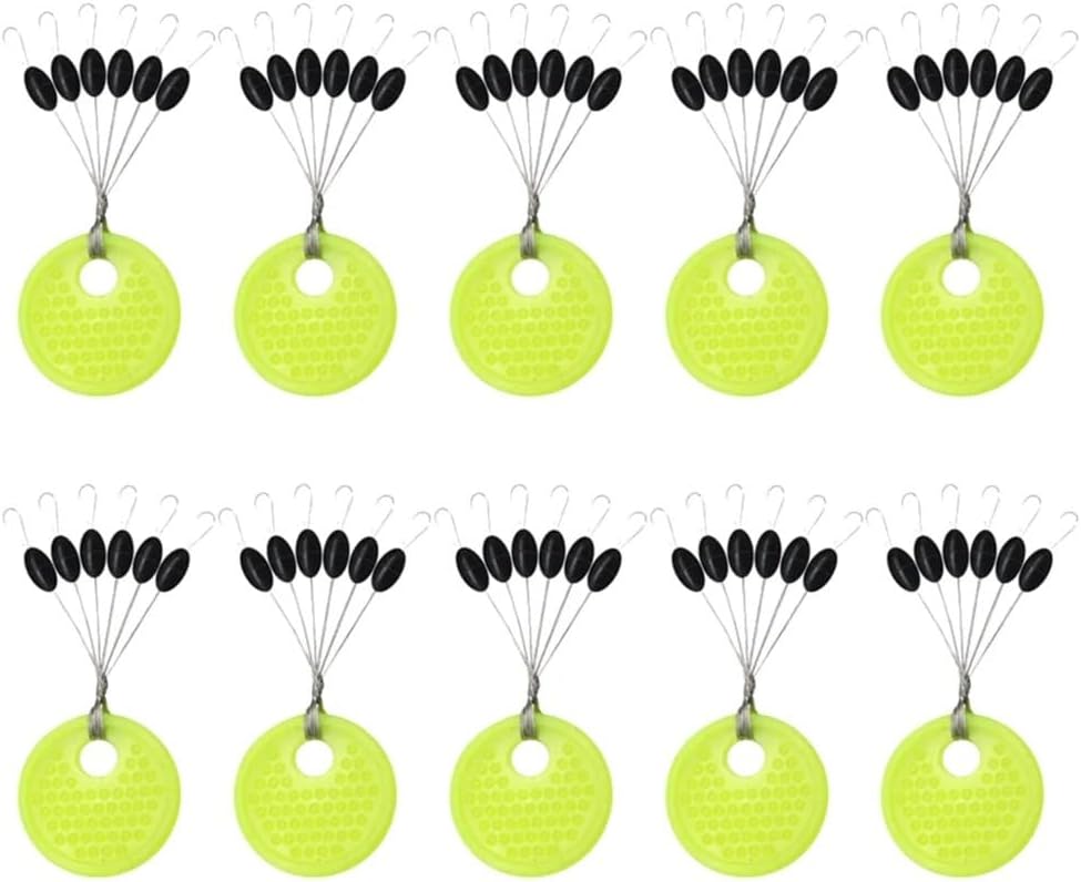 Rubber Oval Stopper Fishing Buoy(60pcs 10 Group A,L)