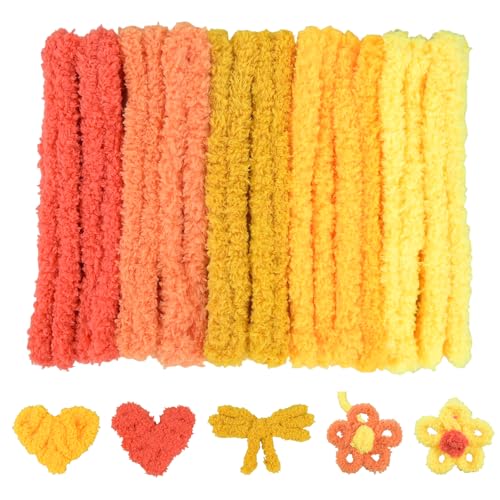 Stranthother 20Pcs 39 Inches Fall Color Pipe Cleaners Chenille St...