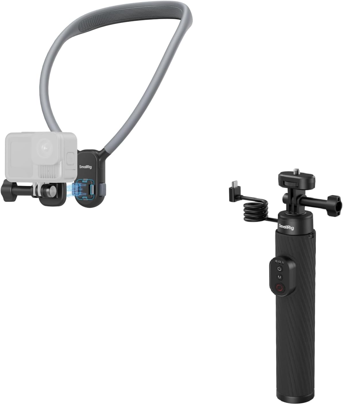 SMALLRIG Magnetic Neck Mount for Action Camera and Wireless Control Selfie Stick