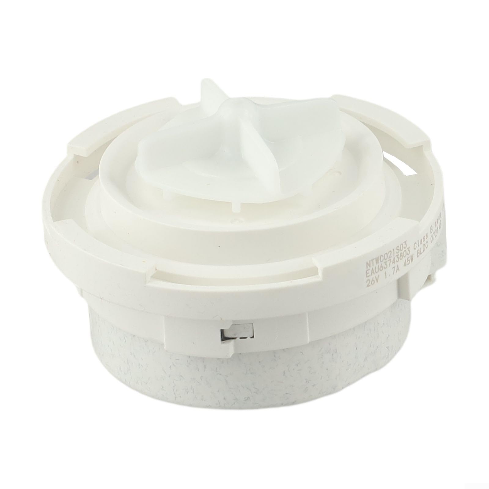 Bomba de lavadora 10 x 10 x 13 cm para motor DC blanco