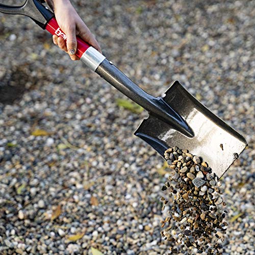 Bond Manufacturing LH047 Mini D-Handle Square Head Shovel, 1-Pack, Red/Black