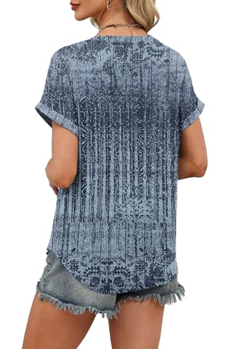 Image of WIHOLL Womens Blouses Spring Tops Short Sleeve Shirts Dressy Casual Summer Vacation Fashion Clothing 2026