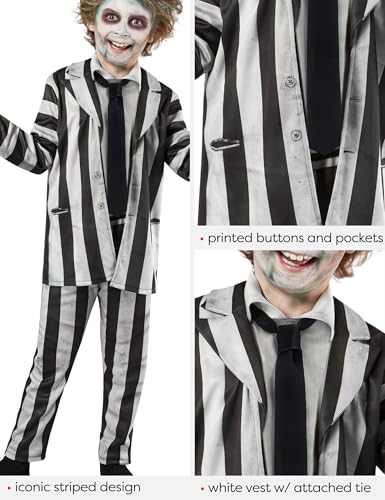 Rubies at Party City Beetlejuice 2: Beetlejuice Costume for Kids, Boy's Small - image 2