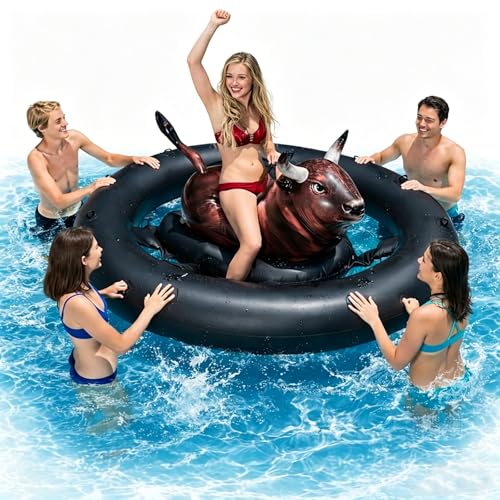Oversized Realistic Bullfighter Mount Children Water Inflatable Toys Adult Thick Floating Row Inflatable Bull Water Toys