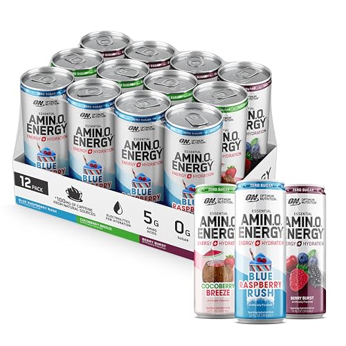 Optimum Nutrition Amino Energy Sparkling Hydration Drink, Electro...