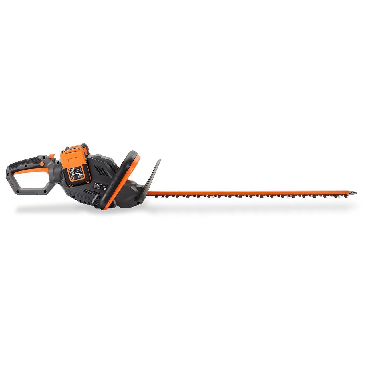 FUXTEC Cortasetos de batería de 40V FX-E2HSSET • 61 cm de longitud de corte • 26 mm de espesor de corte • 2 x 20V batería de iones de litio • Mango giratorio • Freno eléctrico • Cortasetos para