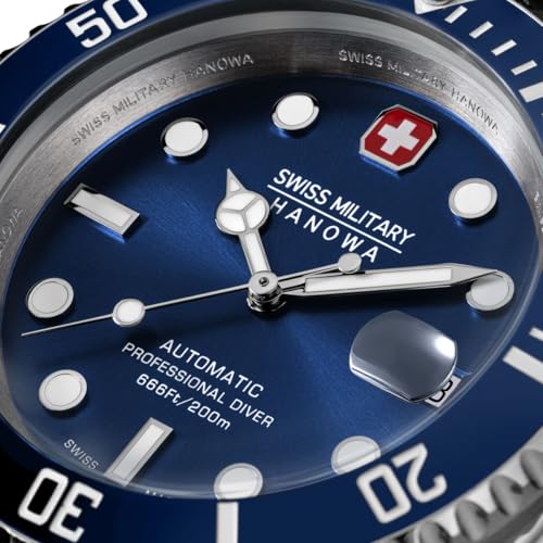 Image of Swiss Military Hanowa SMWGL0006304 SEALORD - Swiss Made Round Blue Automatic - Watch for Men