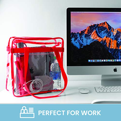 Bags for Less [Set of 2] Clear Bag Stadium Approved with Handles And Zipper - 12 inch x 12 inch x 6 inch2