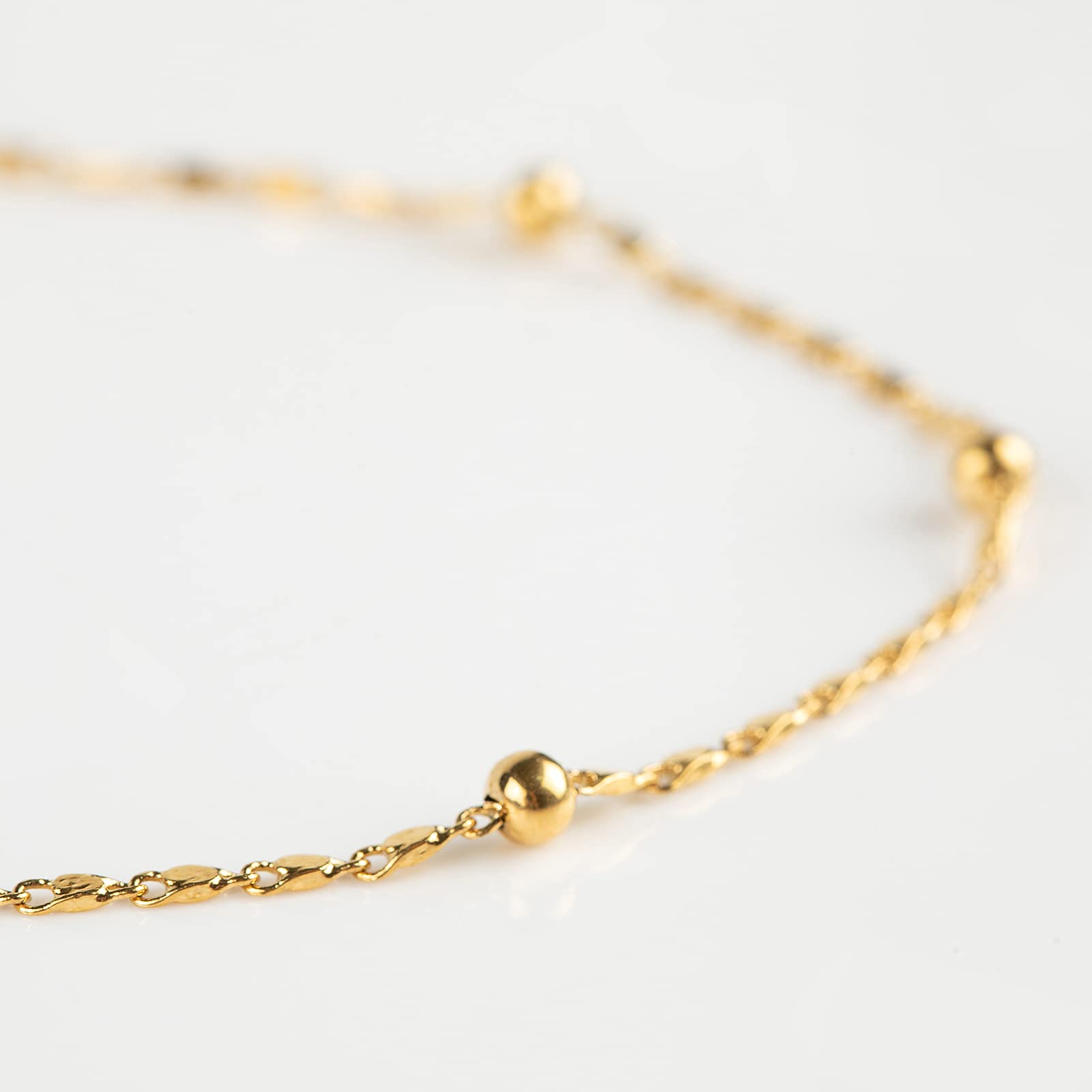 YOUBEIYEE 32.8 Feet Gold Plated Chains for Jewelry Making Flat Beaded Chain Roll DIY Bracelet Anklet Necklace Chain Spool Bulk Jewelry Accessories