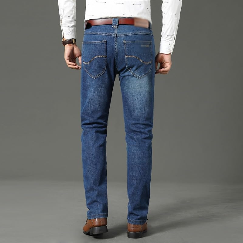 Thin Spring/Summer Men's Jeans Solid Color Pocket Zipper Jeans4