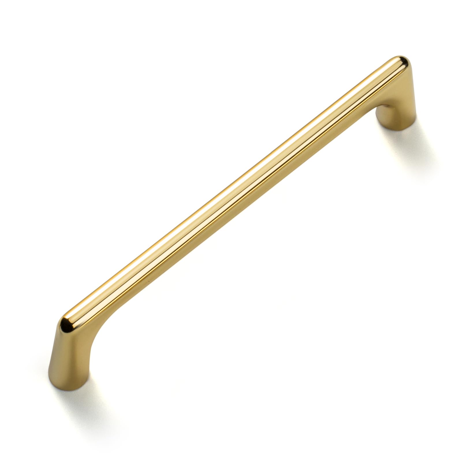 Shining Golden Cabinet Pull Modern Minimalist Style Cabinet Handle Drawer Handle Wardrobe Cabinet Door Handle 5''' Hole Center,6 Pack