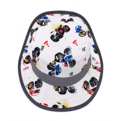 Image of VRITRAZ Sun Protection UPF50+ Bucket Hat Toddler Summer Beach Play Hats with Neck Flap for Girl, Boy, Kids Summer Hat, Bucket Hat for Kids Ages 3-10 Years
