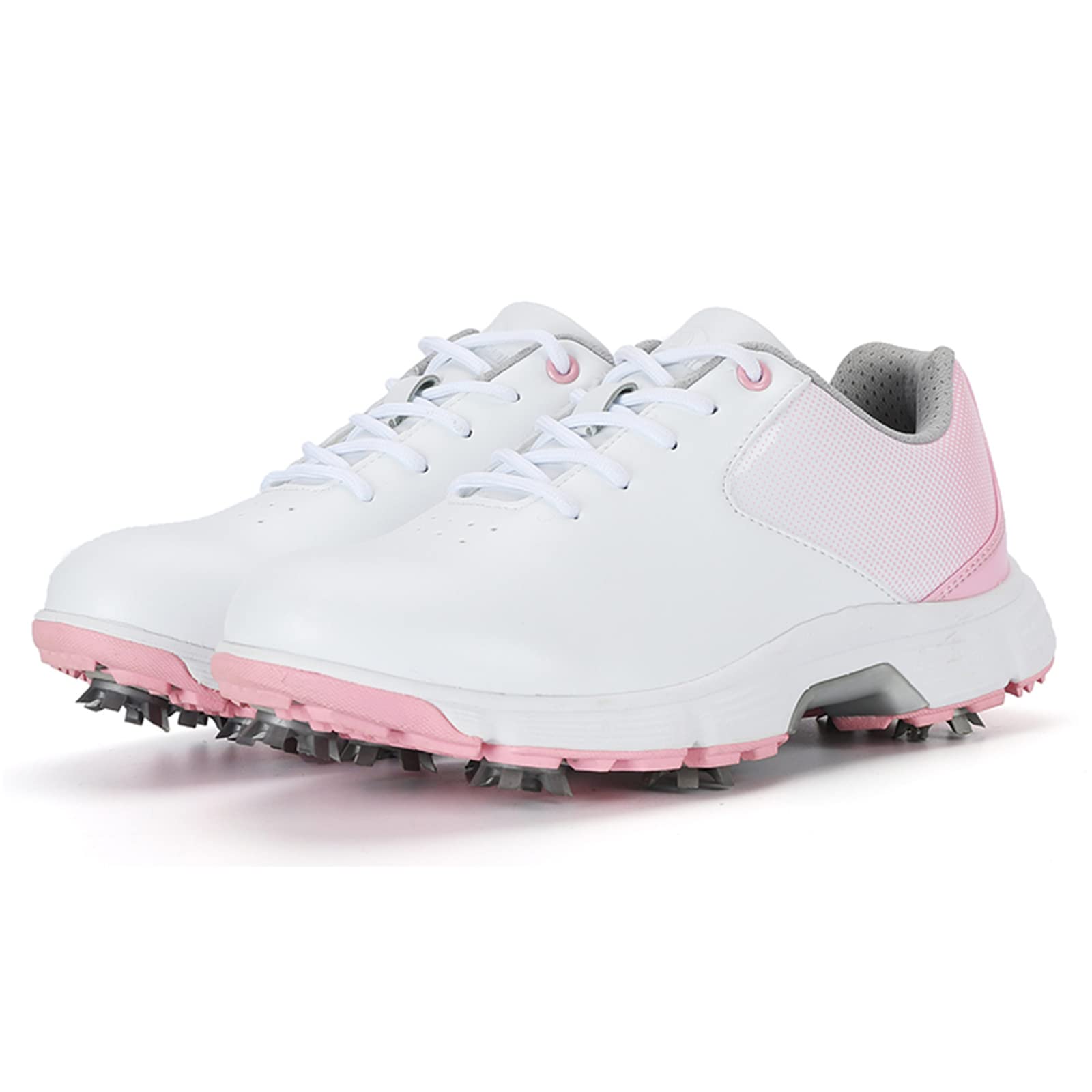 Scarpe da Golf Impermeabili da Donna Scarpe da Ginnastica Larghe A Spillo in Morbida Pelle Comode