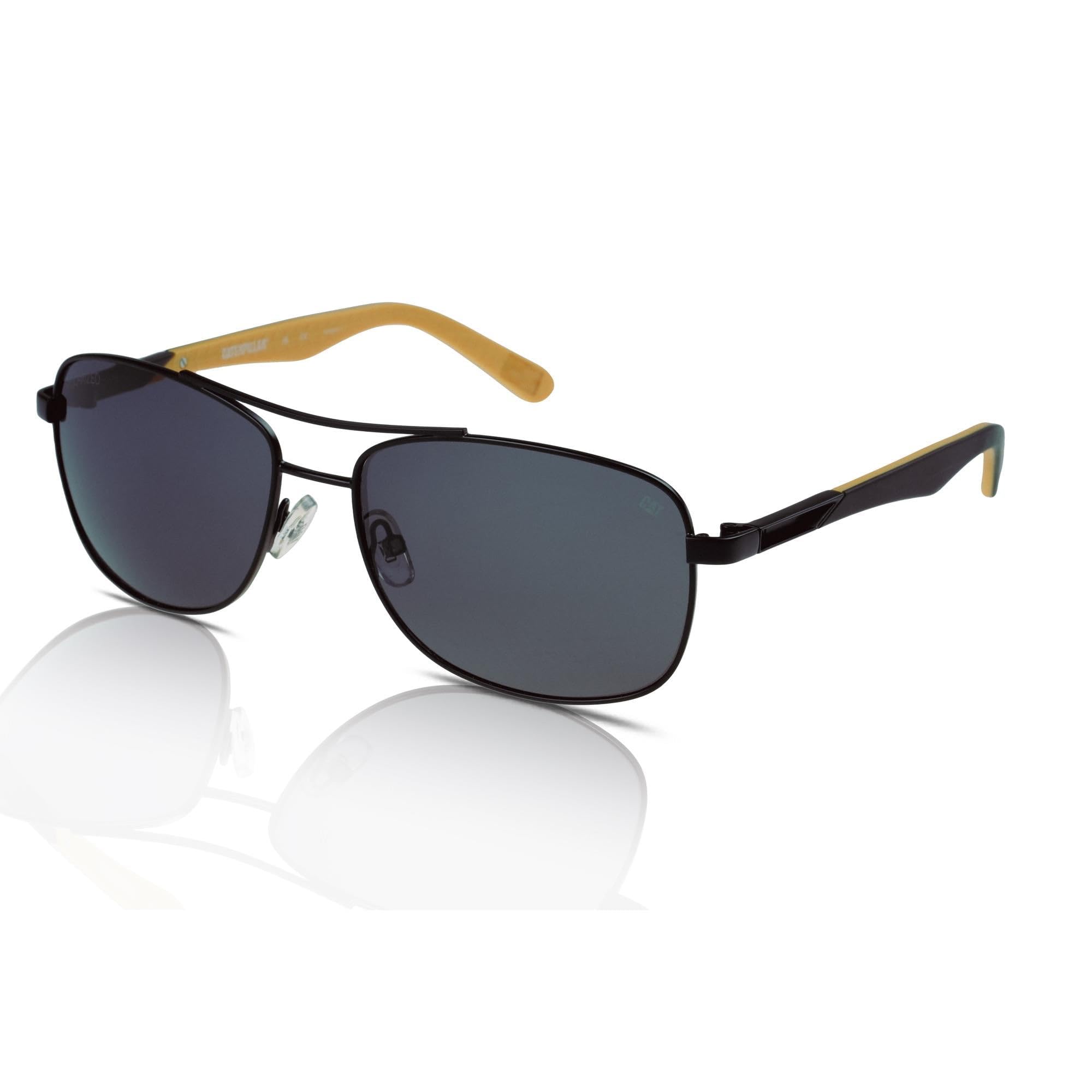 Cat erpillar CTS-8023 - Gafas de sol para hombre 004P negro mate/humo sólido polarizado, Black