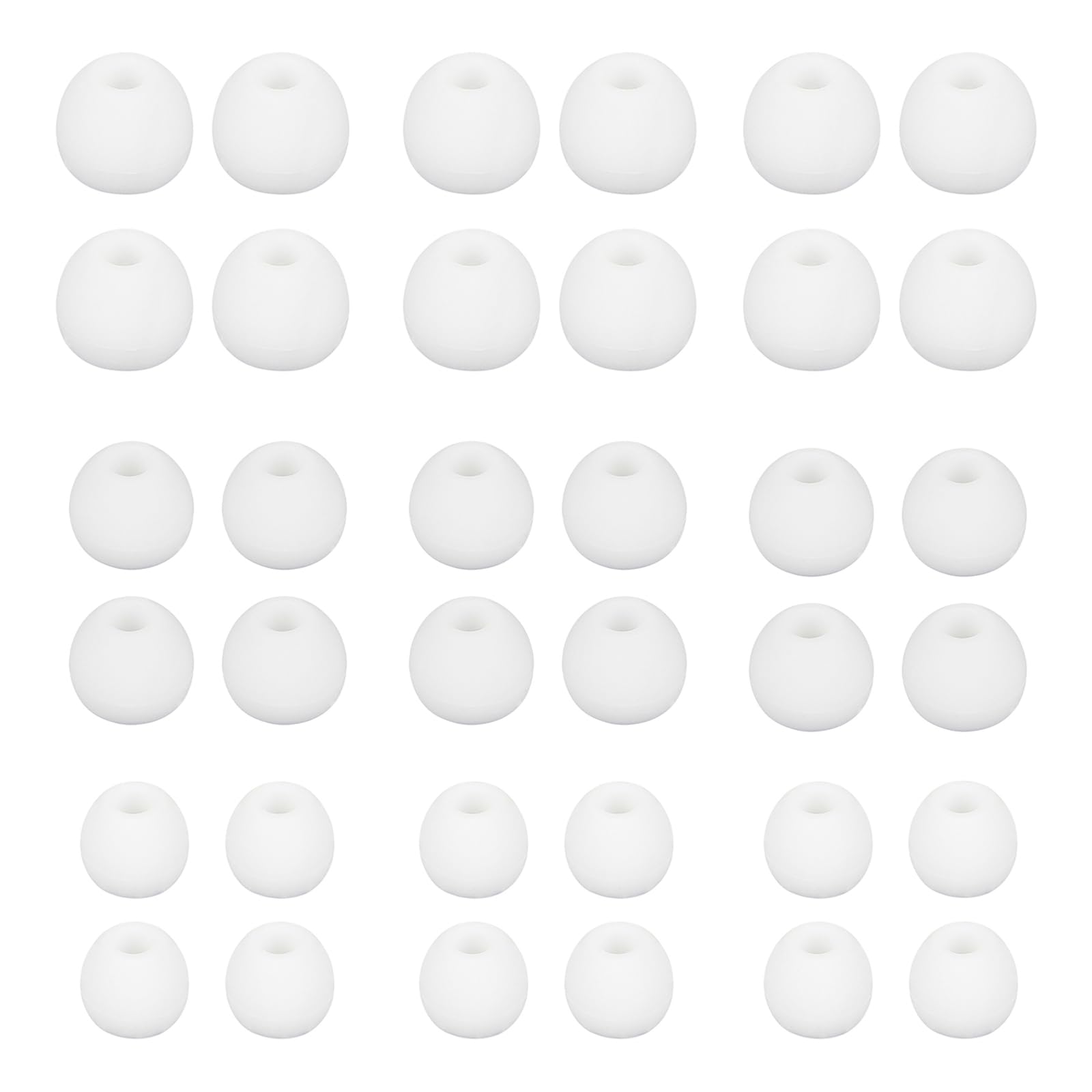 DMZHY Eartips for Earbuds,Headphone Ear Tips,Silicone Earbud Tips,18 Pairs Earbud Replacement Tips SML,Bluetooth Earbuds Replacement Tips White