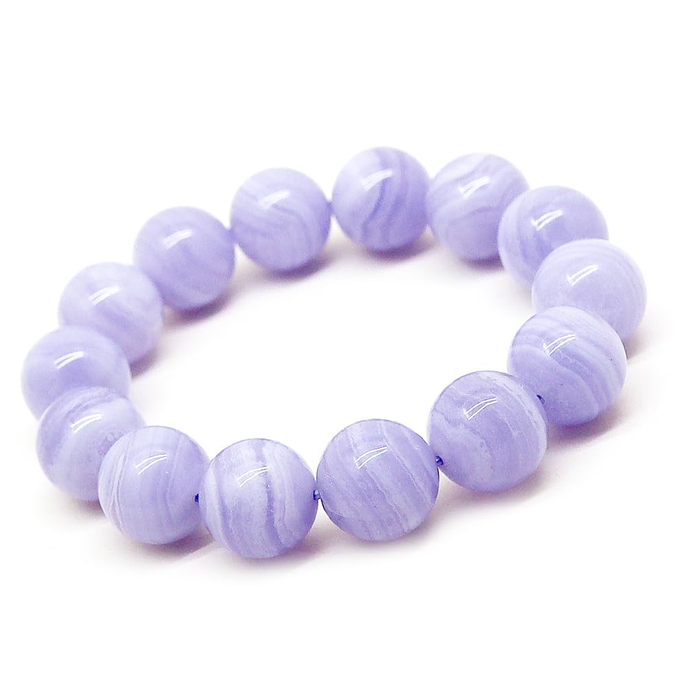 Amazon | [UNI STONE] ブルーレースアゲートブレスレット 8mm 10mm
