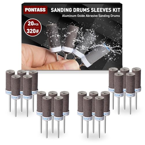 20PCS Sanding Sticks,320 Grit Sanding Drums for Dremel Rotary Tool
