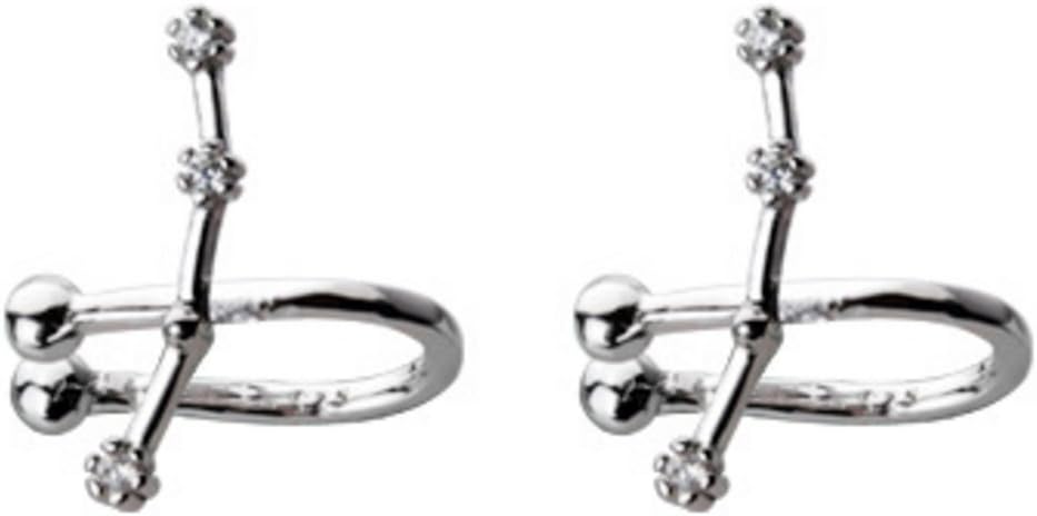 12 Constellation Sign Sterling Silver Earring Clips