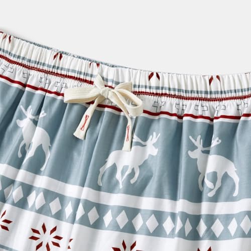 Image of IFFEI Matching Family Pajamas Sets Christmas PJ's with Letter and Plaid Printed Long Sleeve Tee and Bottom Loungewear