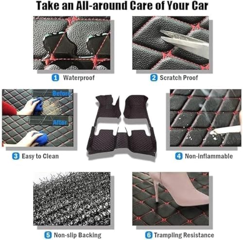 Tapis de sol Audi A1 imperméables en cuir durable coloris Black C