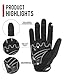 IRON JIA’S Motorradhandschuhe Herren Sommer Touchscreen weich atmungsaktiv und bequem geeignet für Motorradfahren Bergsteigen Wandern und andere Outdoor-Sportarten Schwarz-M