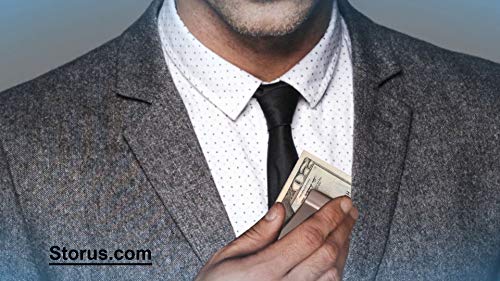 Storus Smart Money Clip Leather Wallet, Slim Compact Minimalist Italian Tanned Leather Wallet for Men, Gift, Engraving Included - Black4