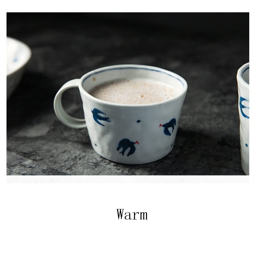 Tazza da Caffè Tazza di latte ceramica della tazza di acqua della famiglia della tazza di tè della tazza di tè della tazza del tè del tè del pomeriggio della tazza del tè del pomeriggio (8.4oz) Set di