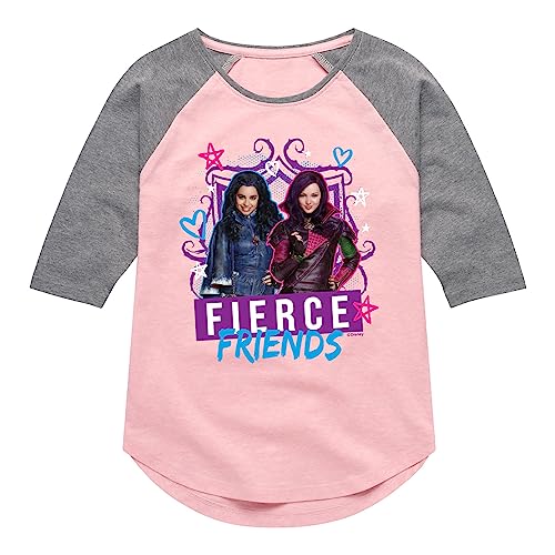 Disney Descendants - Fierce Friends - Toddler and Youth Girls Raglan Graphic T-Shirt
