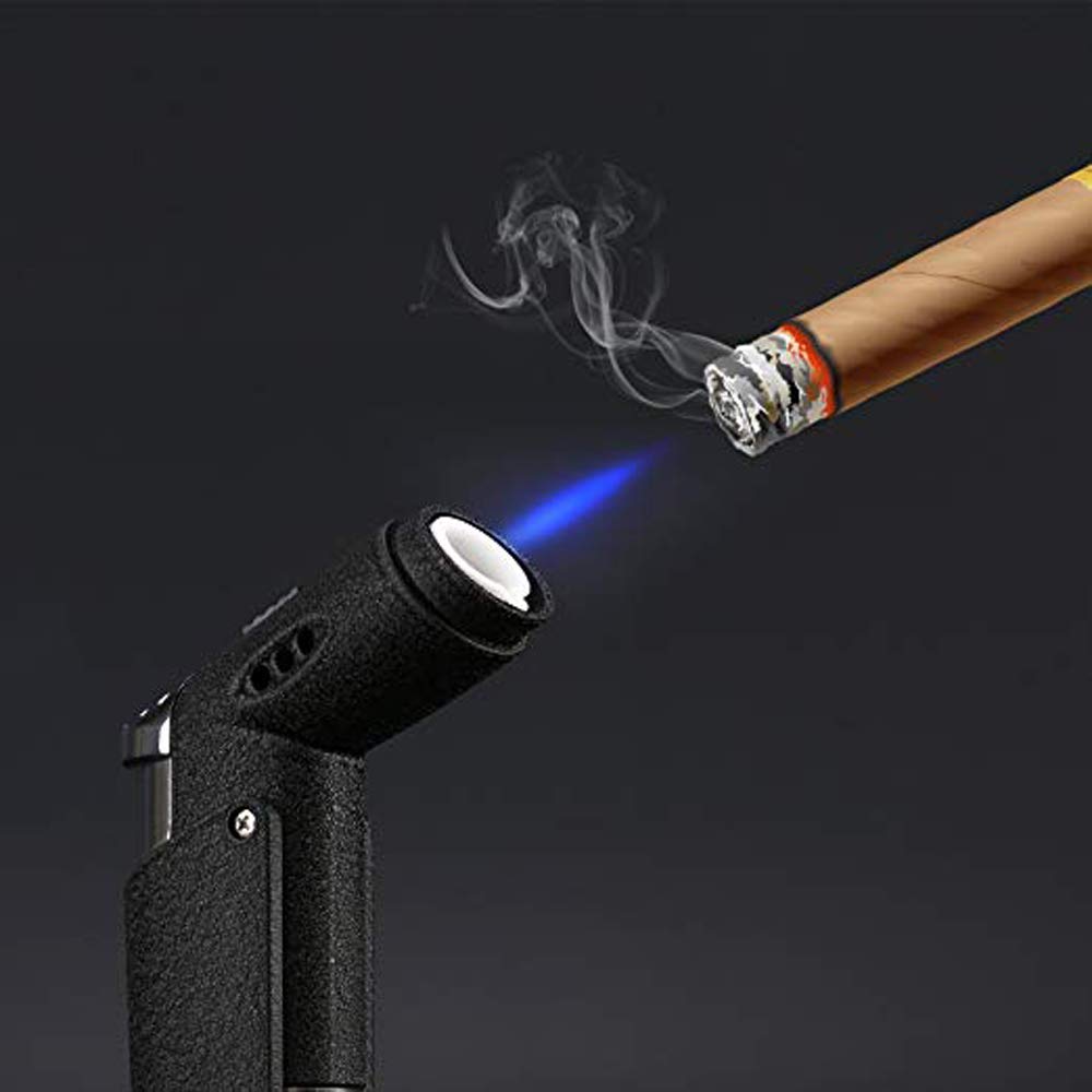 Encendedor de cigarro Llama a Chorro butano a Prueba de Viento Fuerte YY-Black