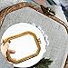 2 Sizes Imitated Wood Rectangle Round Embroidery Hoop Set Plastic Circle Cross Stitch Hoop Rings for DIY Craft Sewing,Including 16pcs Gold Eye Sewing Needles