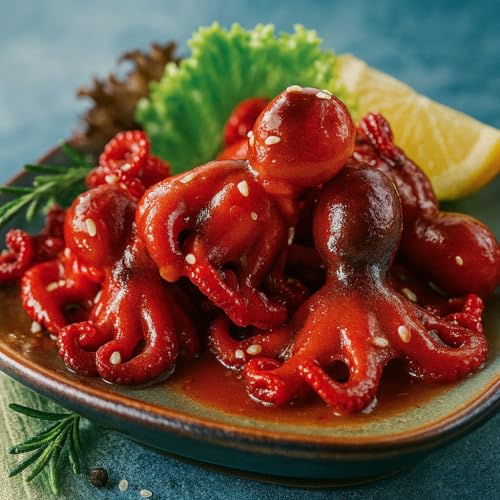 OCEANZEN Baby Octopus Salad (Marinated Tako) – 4.4lb Frozen Bulk