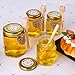 Mcupper 6 oz Honey Jars with Dipper, 30 Pack Hexagon Honey Jar for Baby Shower, Empty Glass Jars for Wedding Favors and Party Favors