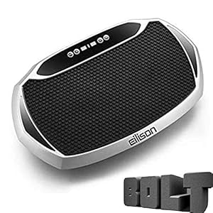 EILISON Fitpro Vibration Plate Exercise Machine - Whole Body Workout Vibration Fitness Platform w/Loop Bands - Lymphatic Drainage Machine for Shaping,Toning, Wellness, Recovery (Silver)