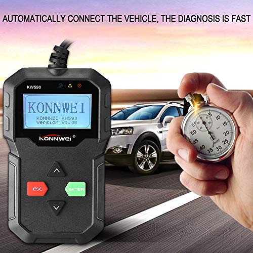 Loijon KONNWEI KW590 OBDII OBD Scanner Leitor de Código de Scanner de Diagnóstico Do Carro Leitor de