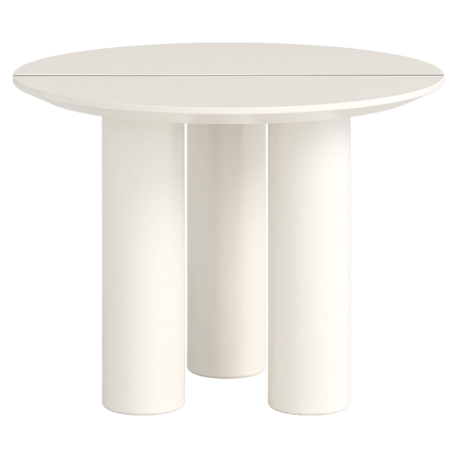 TreLined 39.37" Round Dining Table, Circular Kitchen Table for 4 People, Modern Dining Room Tables for Kitchen, Living Room, Bar, Circle Dinner Tables