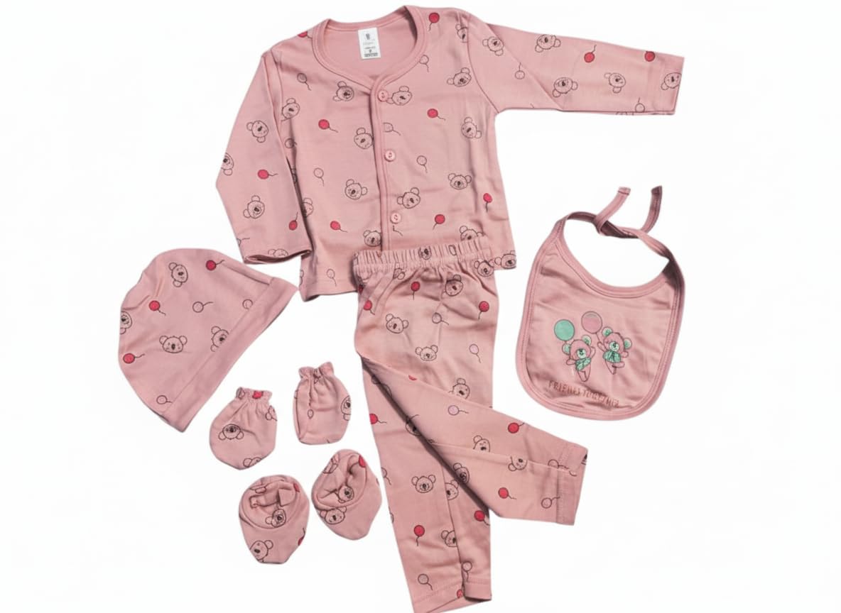 Ess Cubes Enterprise Baby Boys Baby Girls Casual Shirt Pajama Mitten Gloves Socks Cap Newborn Product Hospital Shower Gift Set Hamper Dress Combo Clothing Kit Infants Babies wear Full sleeves-image-43