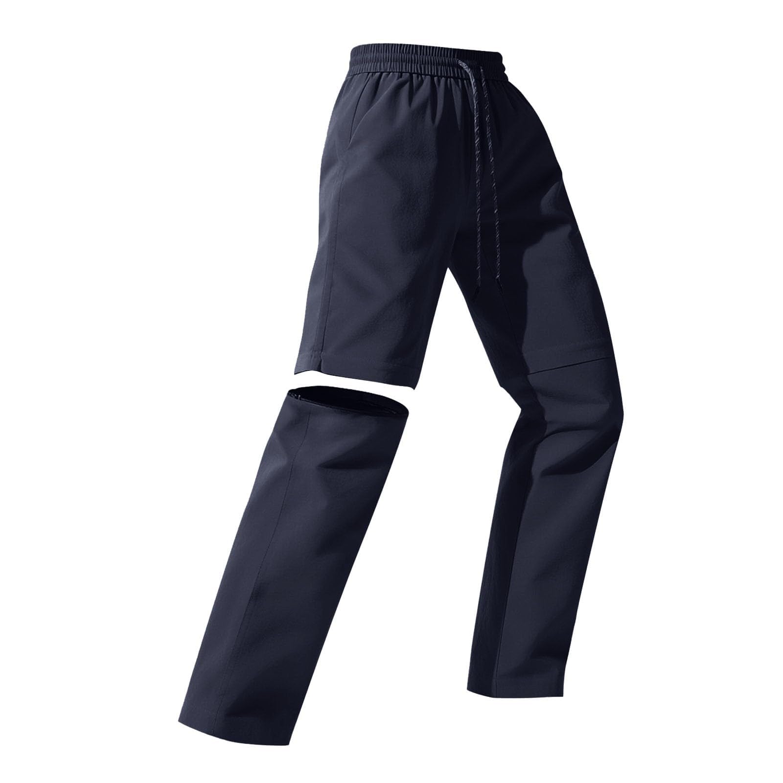 Pantalones de senderismo para mujer, pantalones funcionales, impermeables, múltiples bolsillos, cintura elástica, pantalones de trekking, pantalones de ocio, cómodos, transpirables, mantienen la forma