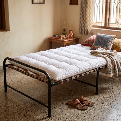 Image of Sleepy Bunny Mattress Single - Foldable Mattress for Floor | Single Bed 3 x 6 Feet (03 x 06 fts, Cotton Blended)
