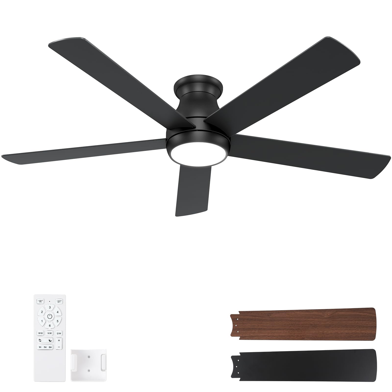 POCHFAN 60 Inch Black Ceiling Fan
