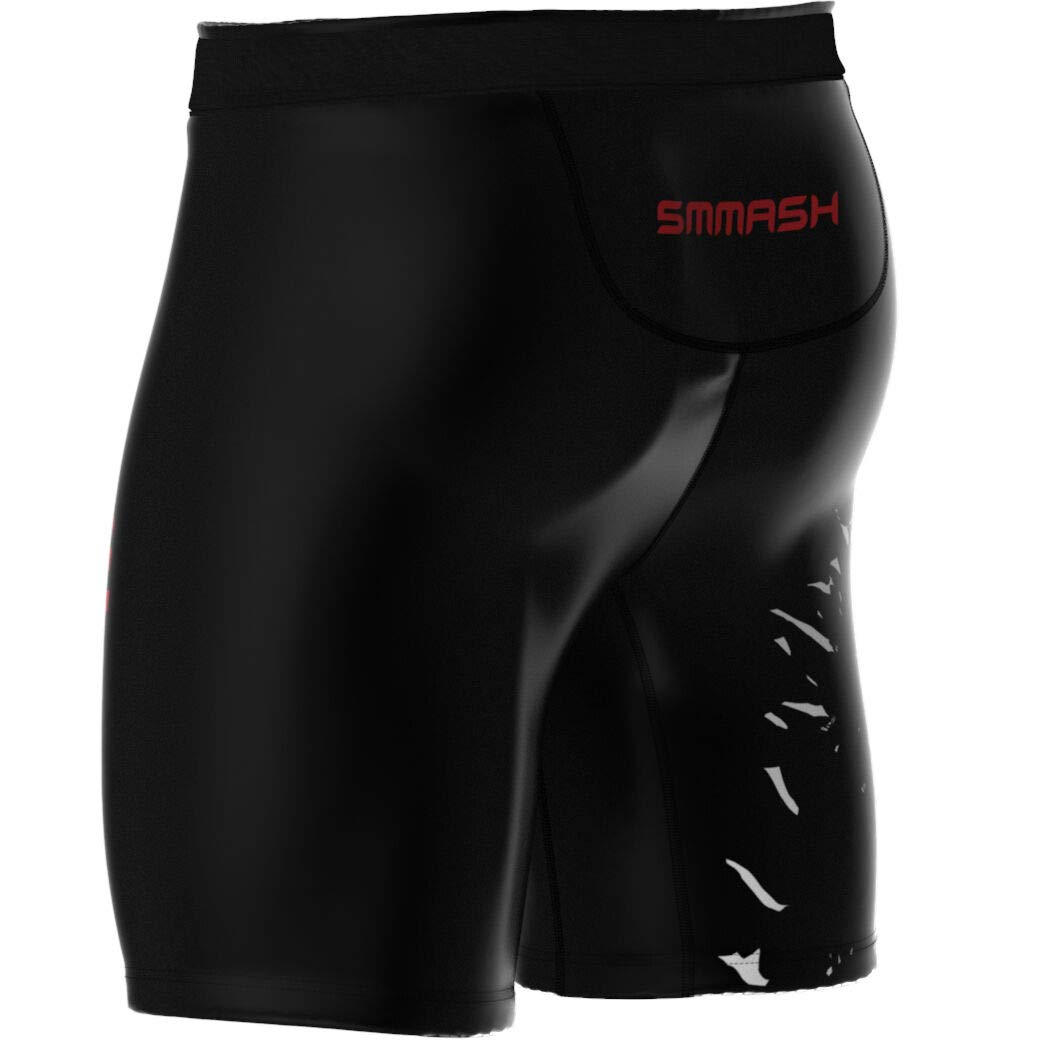 SMMASH Gleam Profesionalmente Vale Tudo Pro Shorts, Pantalones Cortos Hombre MMA, Muay Thai, BJJ, Grappling, Material Transpirable y Antibacteriano
