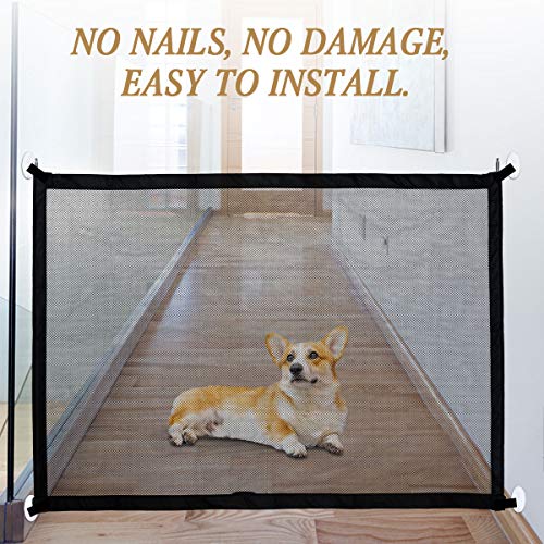 image for CHARMINER Pet Gate ,Safety Magic Enclosure Net Extra Wide Retractable 