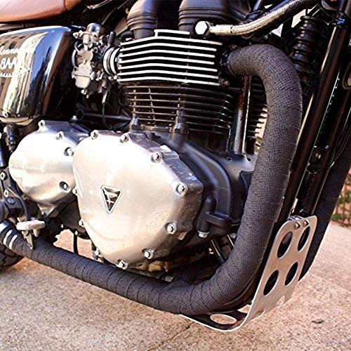 PA Black Silencer Wrap Bike Exhaust Shield for All Royal Enfield Models (Length : 3 Mtrs) W-30