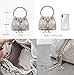 YABINA Fashion Women Luxury Crystal Evening Clutch Bag for Prom Cocktail Party Wedding Engagement Crossbody Chain Bag (A-Sliver)