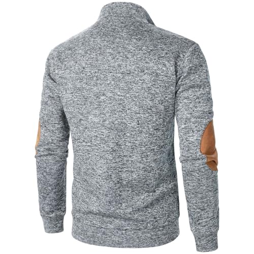 Men Quarter Button Up Hoodie Long Sleeve Stand Collar Pullover Sweatshirts Casual Lightweight Color Block Sweatshirt2