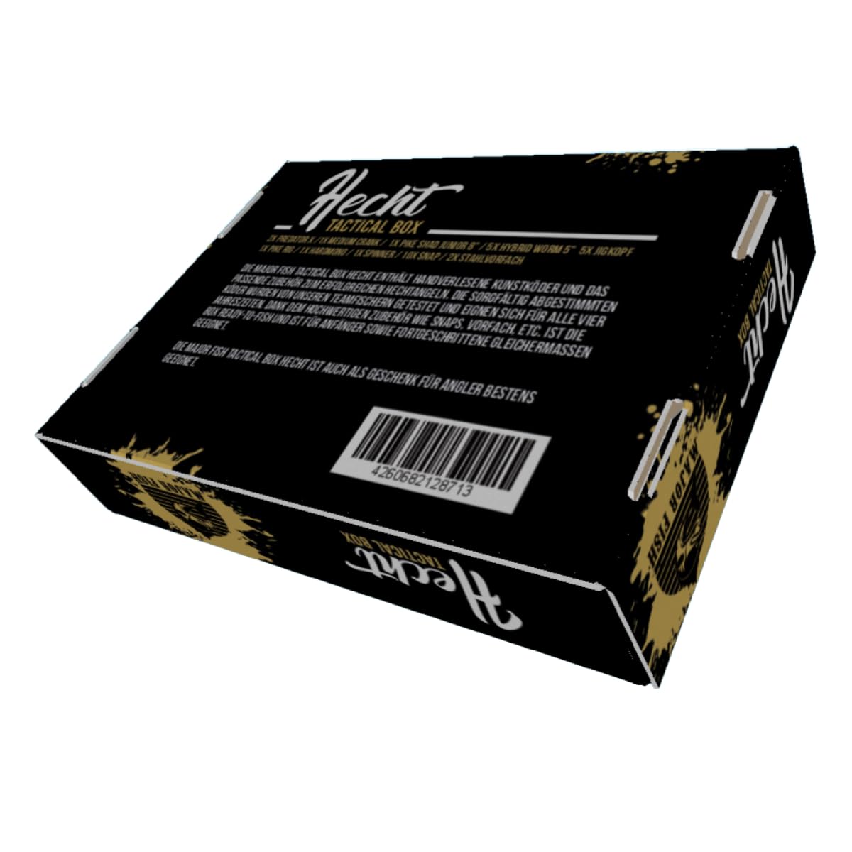 Hecht Box - Set de pesca de lucio con wobbler, peces de goma y accesorios
