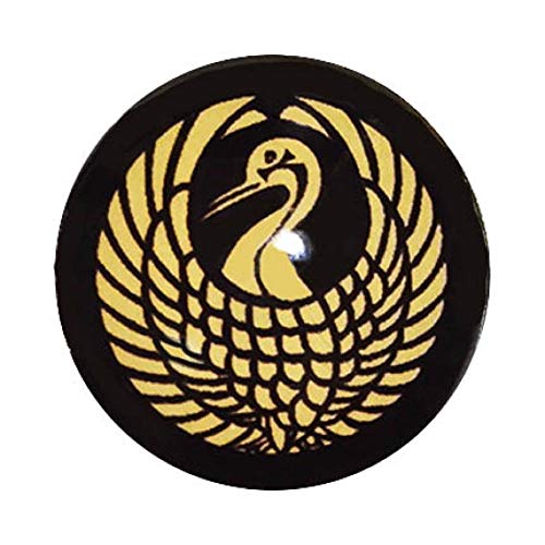 家紋ピンバッジ 20mm 鶴丸 森蘭丸 ピンズ家紋