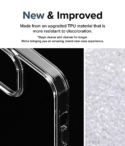 Image of Ringke Fusion Compatible with iPhone 15 Case Cover Transparent Hard Back Soft Flexible TPU Bumper Scratch Resistant Natural Form iPhone 15 Back Cover - Clear