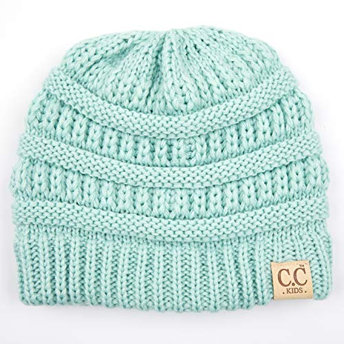 Image of C.C Hatsandscarf Kids Beanie Ages 2-5 Warm Chunky Thick Stretchy Knit Slouch Beanie Skull Hats (YJ-847-KIDS)