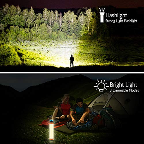 FONREST Waterproof Camping Lantern, Portable Magnetic LED Tent Light, Cylinder Lamp Bar as Flashlight/Energy Bank/Mosquito Repellent/SOS Emergency/Safety Hammer for Fishing Hiking Garage Failure - Image 5